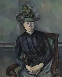 Woman in a Green Hat. Madame Cézanne, 1894–1895. Barnes Foundation