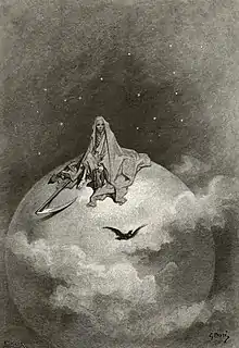 An Illustration of Poe's 'The Raven' by Gustav Dore