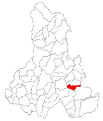 Location in Harghita County