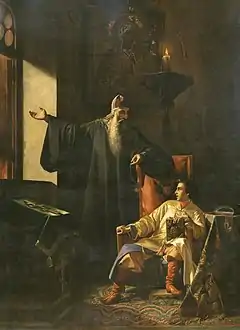 The Priest Sylvester and Ivan the Terrible During the Moscow Fire of 1547 (1856)