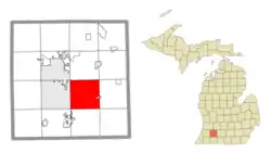 Location within Kalamazoo County and an administered portion of the CDP of Scotts