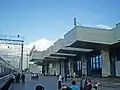 Train station (Kaz. Pavlodar temir jol bokzaly; Rus. Вокзал)