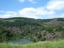 Country around the Couzon dam in August 2008