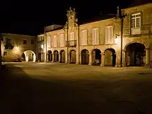 The square at night.