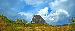 Peñón de Guatapé rising from the countryside