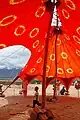 Peace tent/classroom at Druk White Lotus School, in Ladakh India-work of students of BASIC Initiative summer 2010