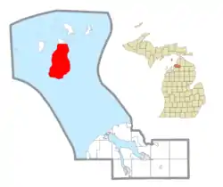 Location within Charlevoix County