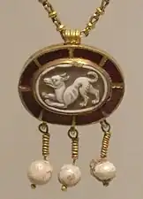 Roman cameo of dog