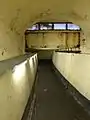 Victorian era pedestrian subway under a railway at Godalming in the United Kingdom, built in 1859