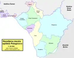 Location of Pelagićevo