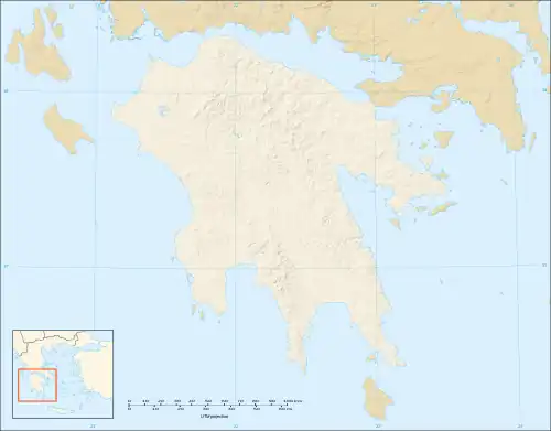 Battle of Lepanto is located in Peloponnese