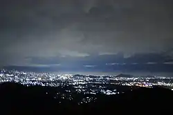 Skyline of Padalarang at night, taken from Flag Mountain (Gunung Bendera).