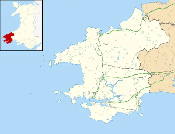 Castlebythe is located in Pembrokeshire