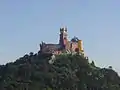 The Pena Palace, standing on a hill above Sintra.