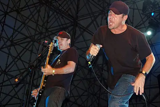 Lindberg (right) on stage with Pennywise in 2006.