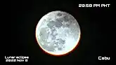 Penumbral phase seen from Cebu City, Philippines