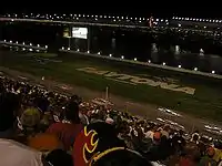 View from the former backstretch grandstands at night