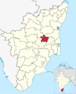 Location in Tamil Nadu