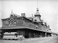 Pere Marquette Railroad Station in Saginaw Michigan 1888