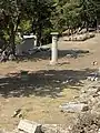 Pergamene column at the Stoa of Eumenes.