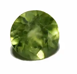 Peridot with milky inclusions