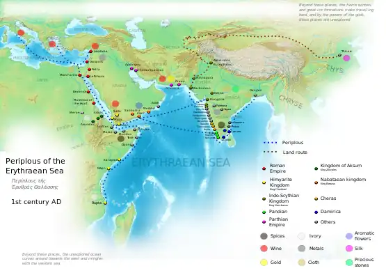 Image 17 Map of ancient oceanic trade, and ports of Tamilakam (from Tamils)