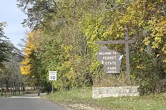 North entrance sign