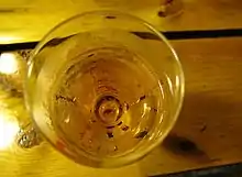 White wine in a glass