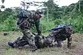 Peruvian marines during a training exercise wearing Ephod Combat Vests and armed with the 7.62mm Galil assault rifle.