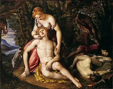 Simone Peterzano, Angelica and Medoro, before 1596