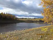 Petiot River looking toward the Liard River