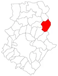 Location in Ilfov County