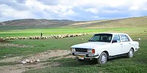 A Paykan seen here in the countryside.