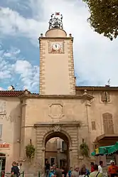 The 17th-century bell tower in the  town centre of Peyrolles-en-Provence