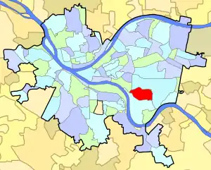 Four Mile Run is located in Pittsburgh neighborhoods