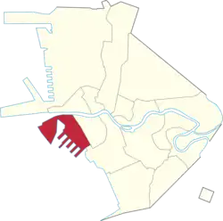 Map of Manila showing the location of Port Area