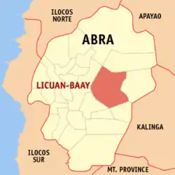 Map of Abra with Licuan-Baay highlighted