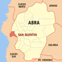 Map of Abra with San Quintin highlighted