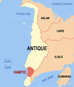 Map of Antique with Hamtic highlighted