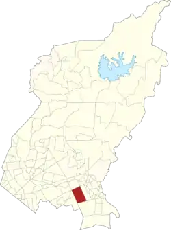 Map showing Socorro in Quezon City