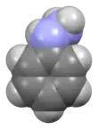 Space-filling model of phenylhydrazine