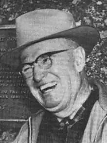 Phil Brogan at the Fort Rock Cave dedication ceremony