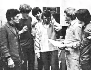 Faryar (left) with Phil Spector (center) and MFQ in 1965