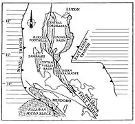 Diagram of Northern and central sections of the Philippine Fault System