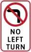 No left turn (plate type)