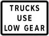 Trucks use low gear