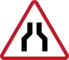 Road narrows