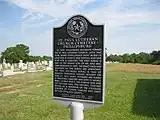 Historical marker at Phillipsburg Cemetery