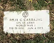 Grave of Felix Carbajal (1896–1978).