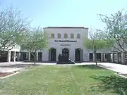 The front entrance of the  Heard Museum building which was built in 1929 and is located at  2301 N. Central Ave. / 22 E. Monte Vista Road. It was listed in the Phoenix Historic Property Register in August 1992.